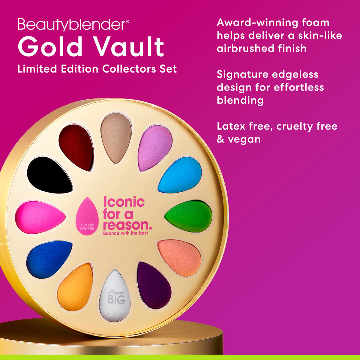 Beautyblender® Gold Vault Limited Edition Collectors 12-Piece Set.