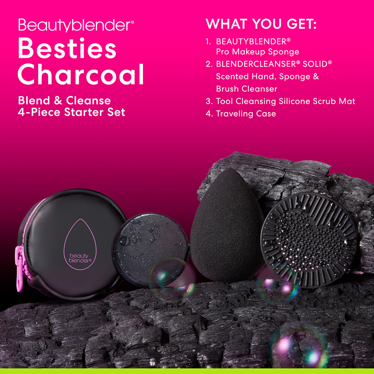 Besties Charcoal Blend & Cleanse 4-Piece Starter Set