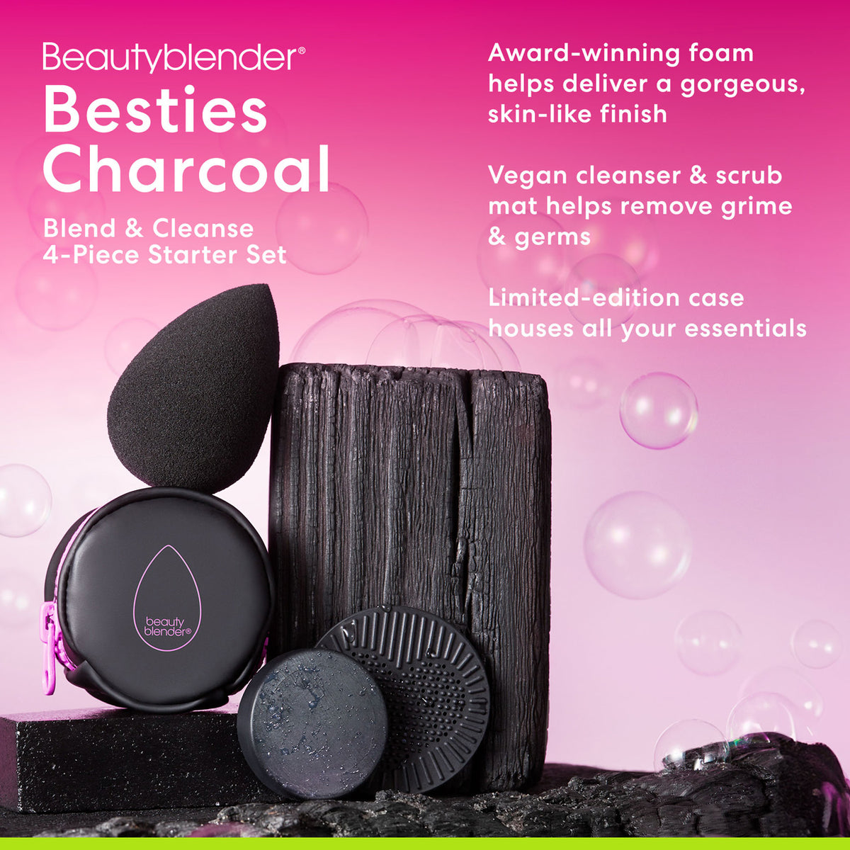 Besties Charcoal Blend & Cleanse 4-Piece Starter Set.