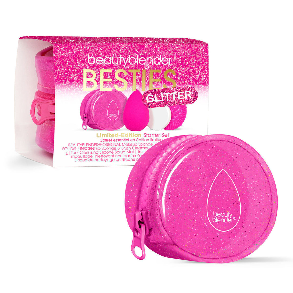 Besties Glitter Blend & Cleanse 4-Piece Starter Set.
