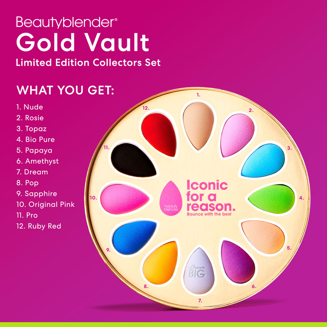 Beautyblender Gold Vault Limited Edition Collectors 12-Piece Set