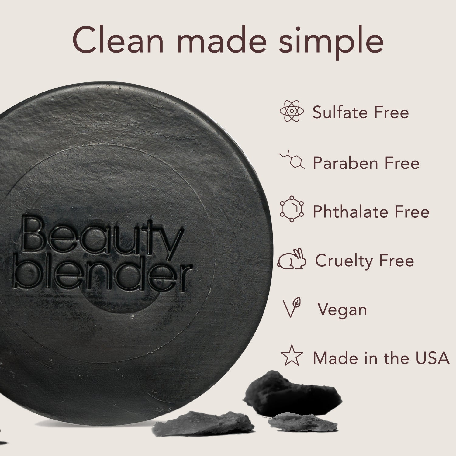 Shop Beautyblender® Solid Charcoal Sponge & Brush Cleanser