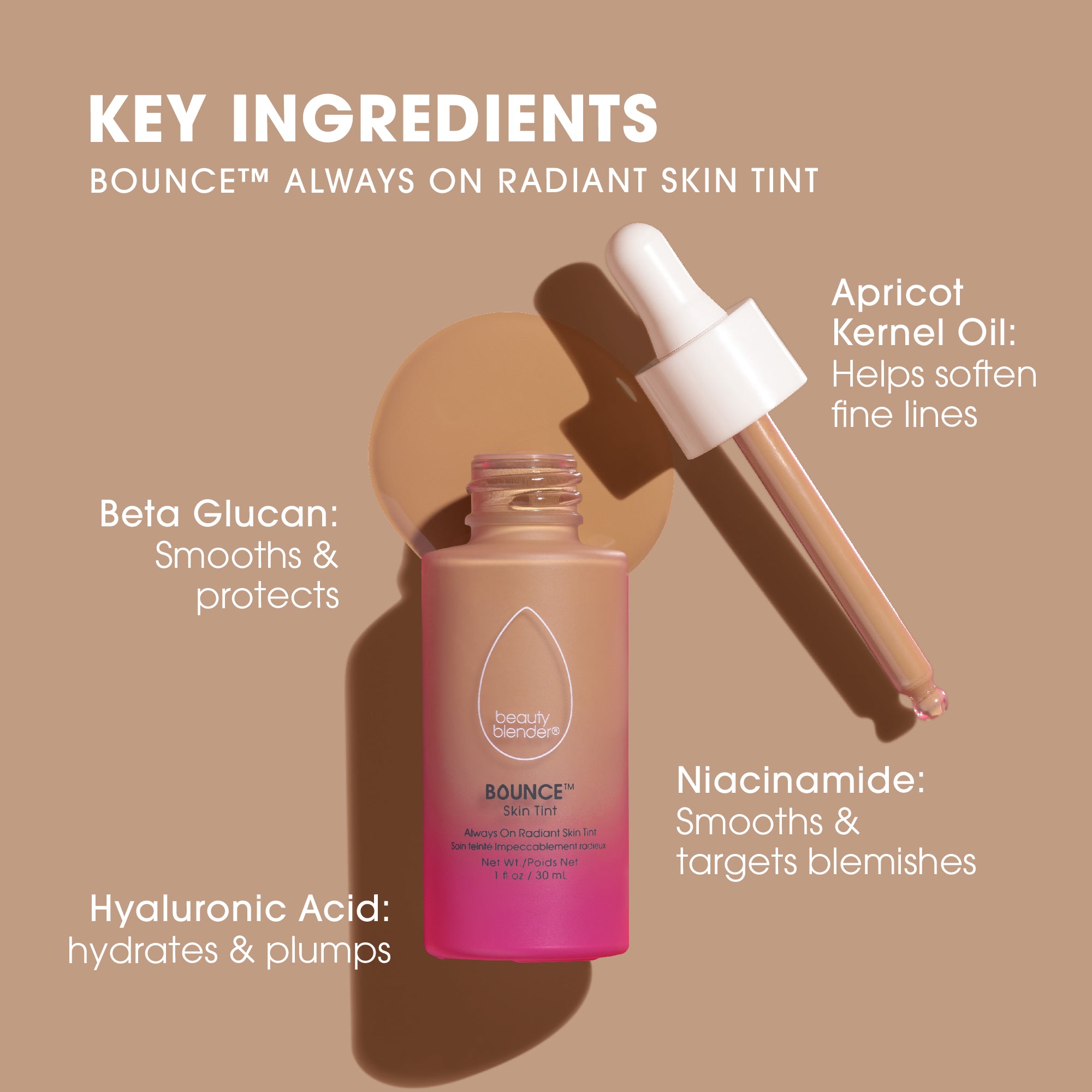 Medium 2(Beautyblender bounce skin tint key ingredients)