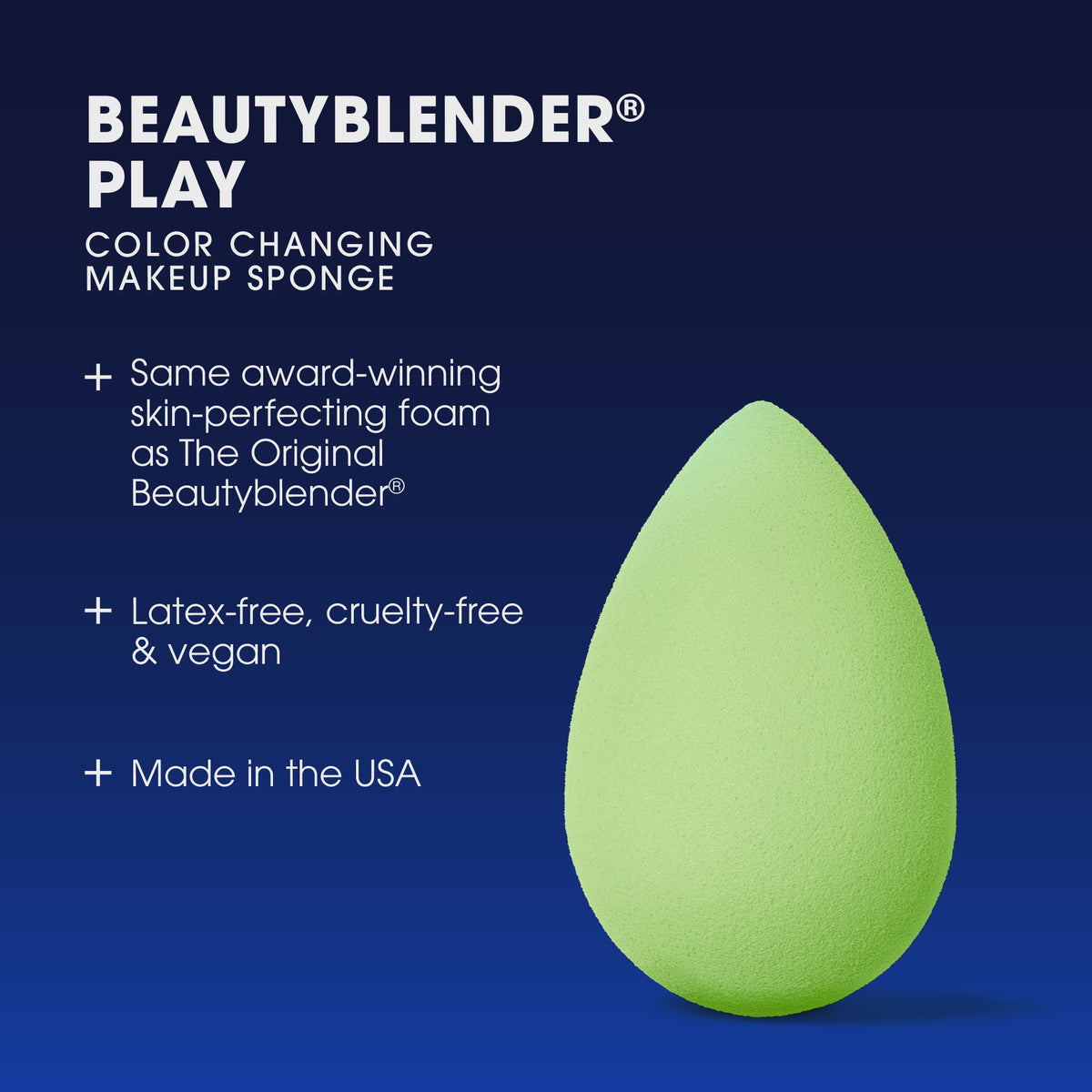 Beautyblender® Play Color Changing Makeup Sponge.